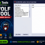 Gsmwolf mtk tool by gsm a2z tools showing frp remove bootloader unlock mi cloud unlock safe format vivo and factory reset features for all mediatek android devices