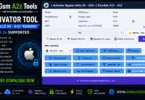 Iactivator bypass tool by gsm a2z tools showing hello a5 a12 plus ramdisk purple mode ios 26 support with icloud removal ssh dfu helper and read info apple features