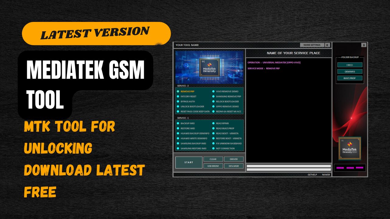 Mediatek gsm tool by sahirl techno latest version gsm tools