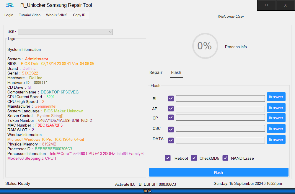 Pi unlocker samsung repair tool
