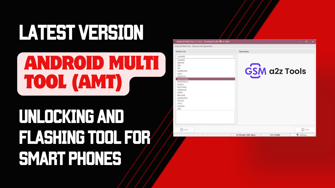 Android multi tool (amt tool) for mobile repair and unlocking