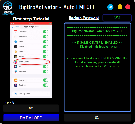 Bigbroactivator auto fmi off tool