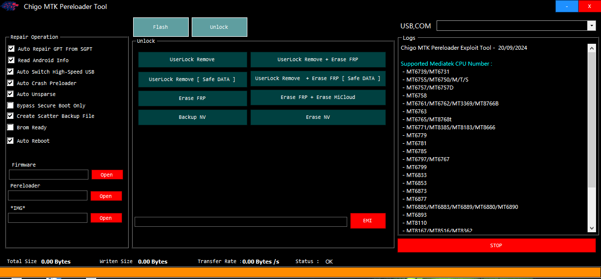 Chigo mtk preloader tool unlock frp & flash