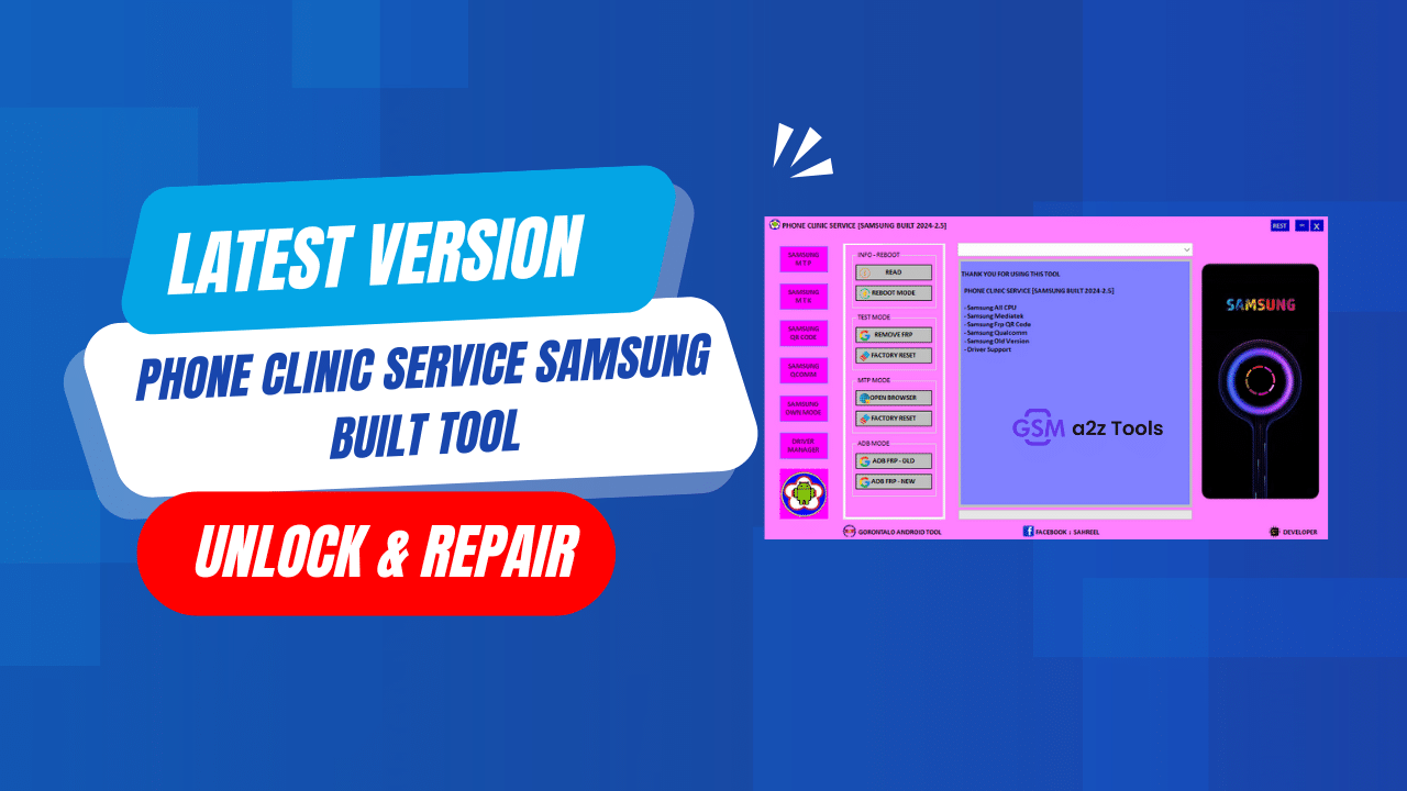 Phone clinic service samsung built tool
