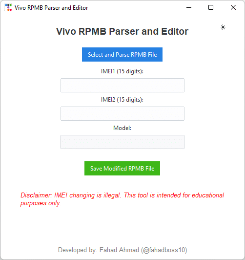 Vivo rpmb parser and editor Vivo rpmb parser and editor