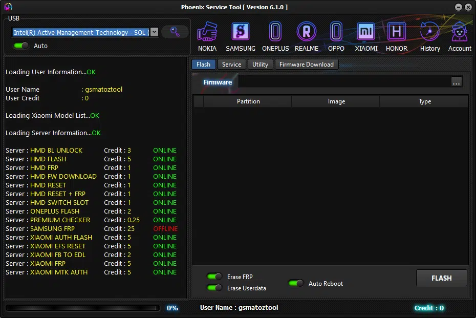 Phoenix service tool