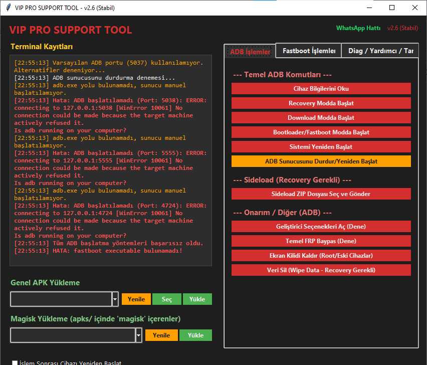 Vip pro support tool