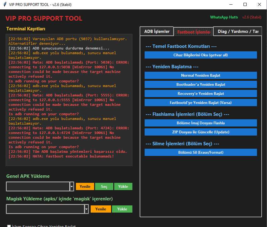 Vip pro support tool