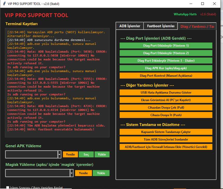 Vip pro support tool