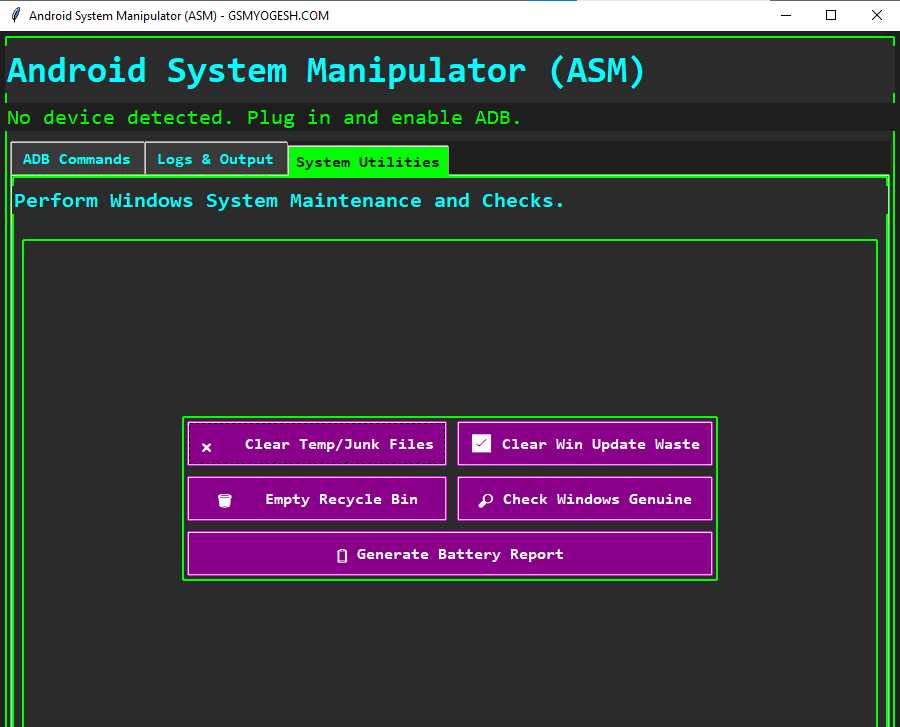 Android system manipulator tool