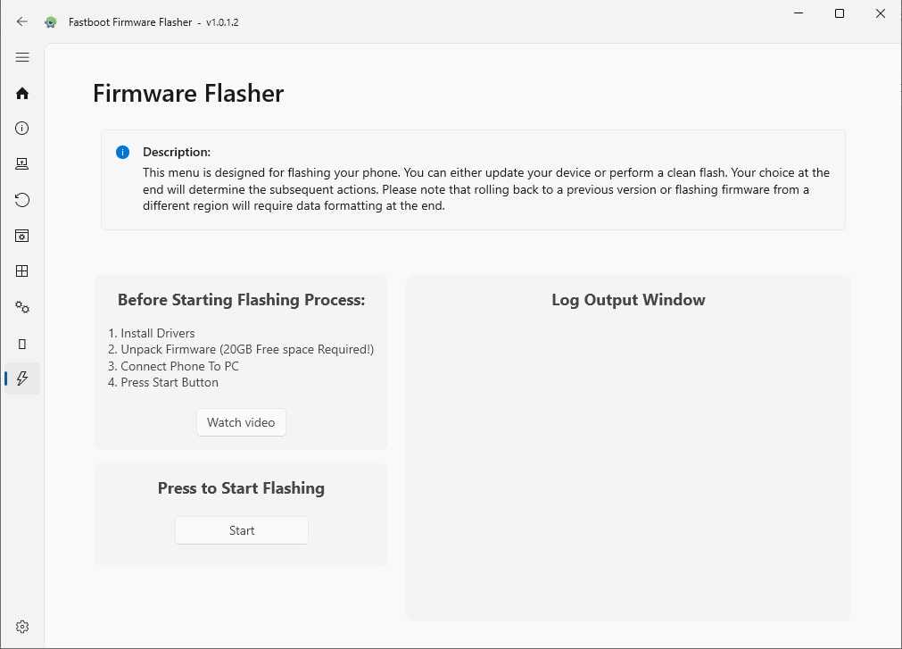 Fastboot firmware flasher tool