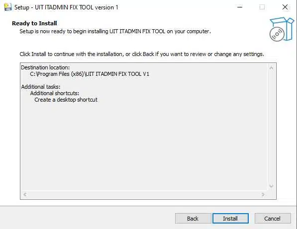 Uit it admin fix tool