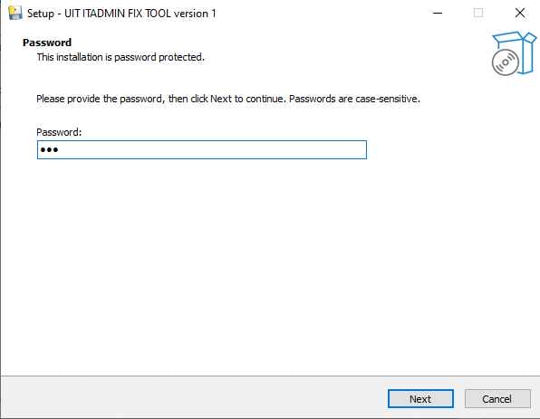 Uit it admin fix tool