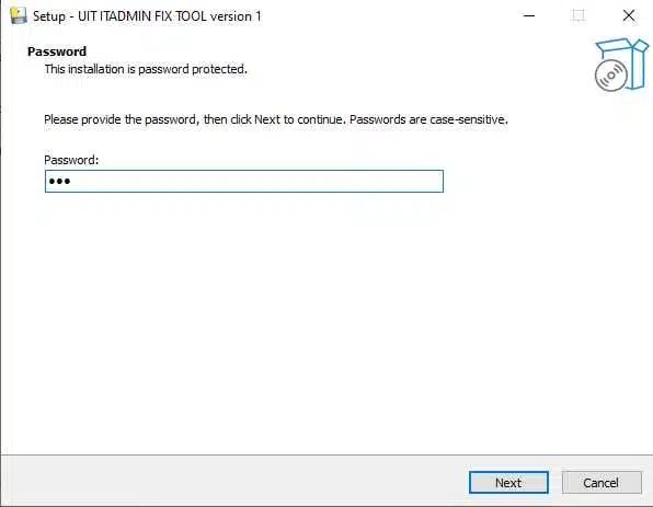 Uit it admin fix tool