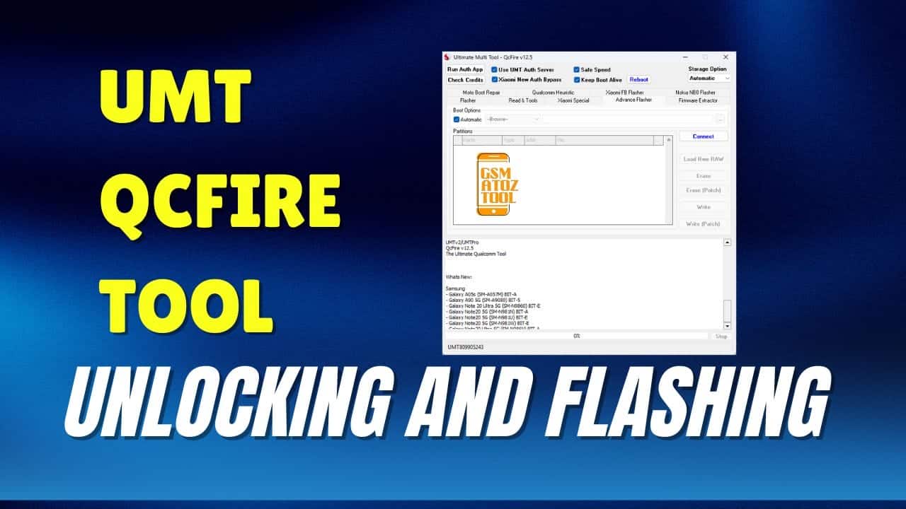 Umt qcfire tool setup v12. 5 latest version download flasher