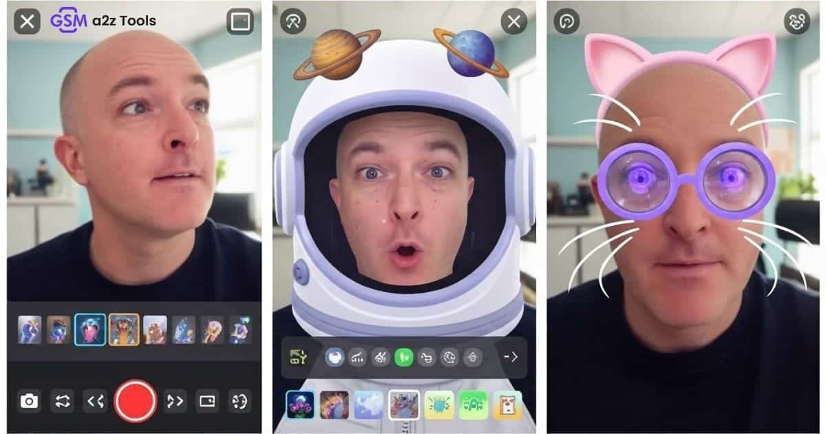 Google duo app home screen showing effects and filters options for video calls