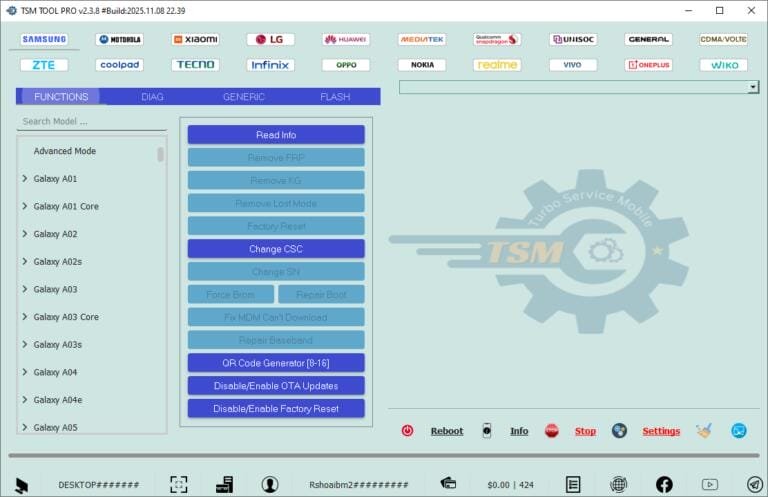 TSM Tool Pro V2026.09.17 - Samsung Qualcomm EDL, Boot Repair & ZTE FRP