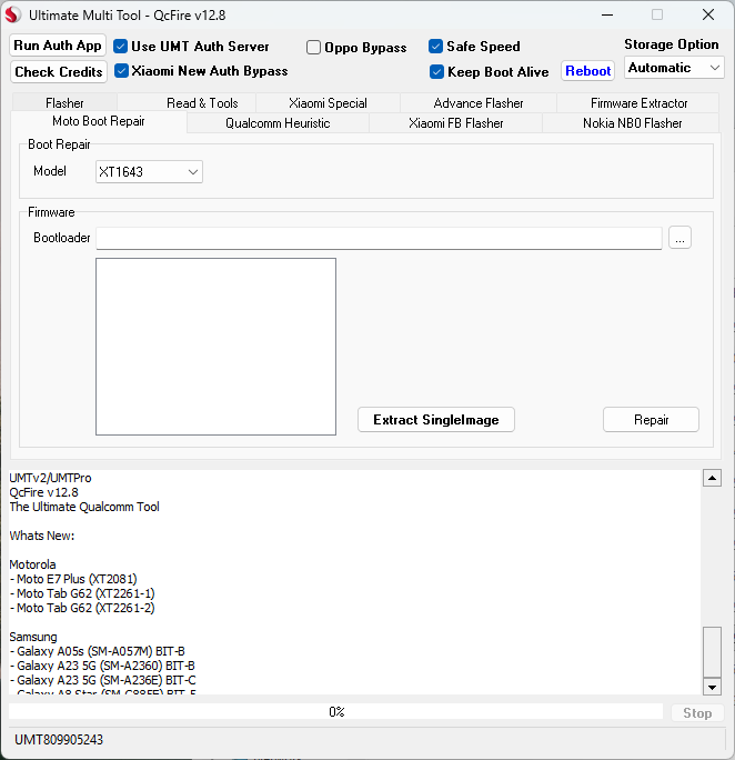Umt qcfire download – qualcomm flashing and frp unlock tool