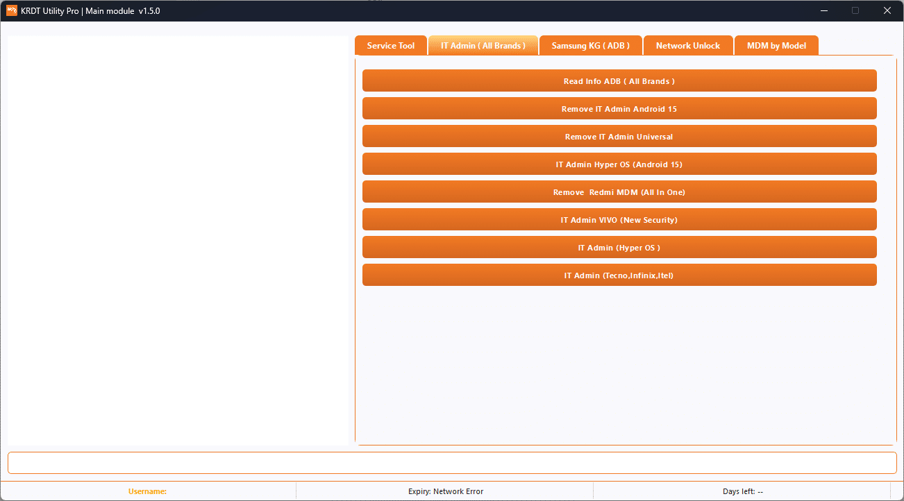 Krdt utility pro tool remove mdm unlock sim fix kg lock