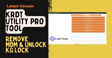 Krdt utility pro tool interface showing mdm removal kg unlock and service functions