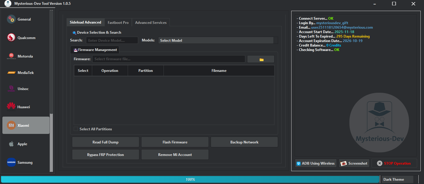 Mysterious dev tool interface for unlocking flashing and repairing android smartphones