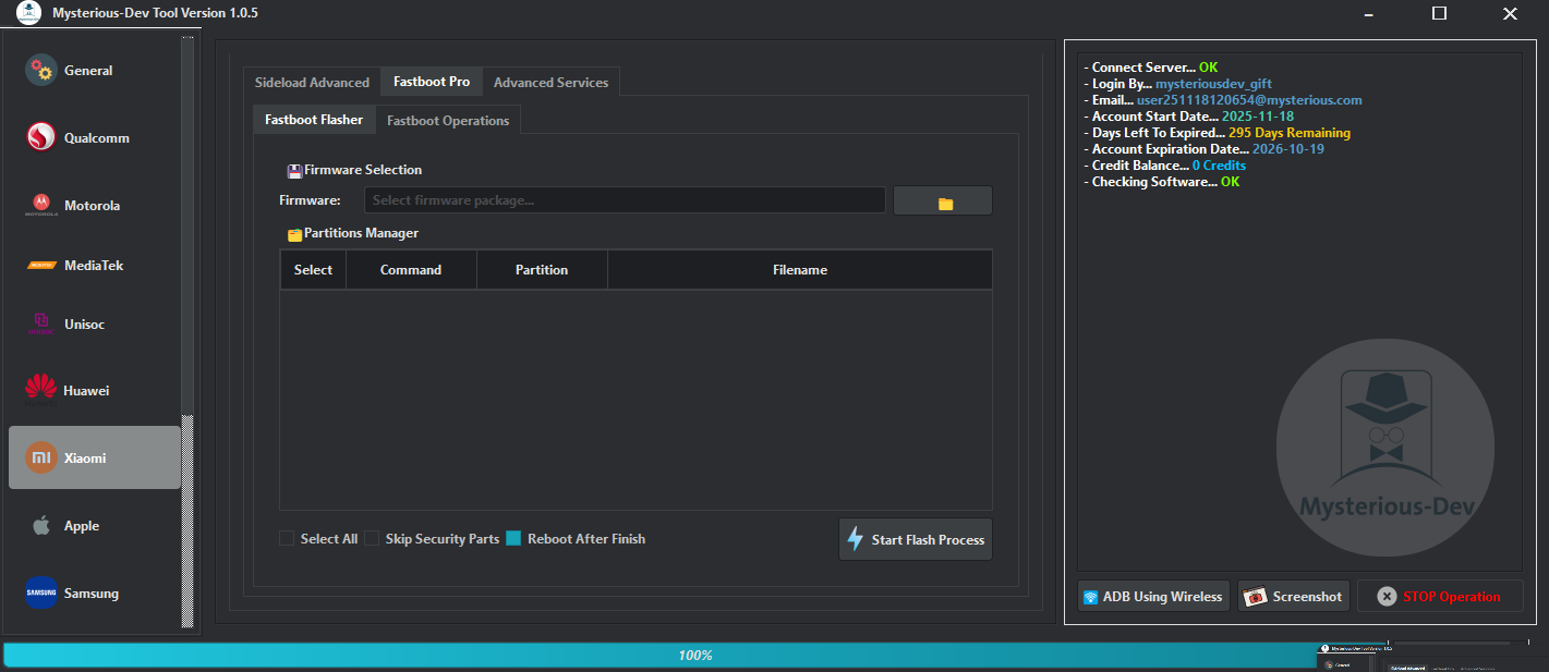 Mysterious dev tool download interface for unlocking flashing and repairing android smartphones