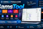 Samstool by gsma2ztools showing samsung exynos mtk unisoc qualcomm support with frp unlock read write flash backup restore and service repair features for all samsung devices