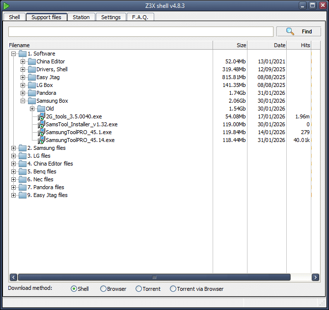 Download z3x shell tool latest version for z3x box users