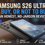Samsung galaxy s26 ultra review 2026 showing the phone design camera and battery life