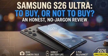 Samsung galaxy s26 ultra review 2026 showing the phone design camera and battery life