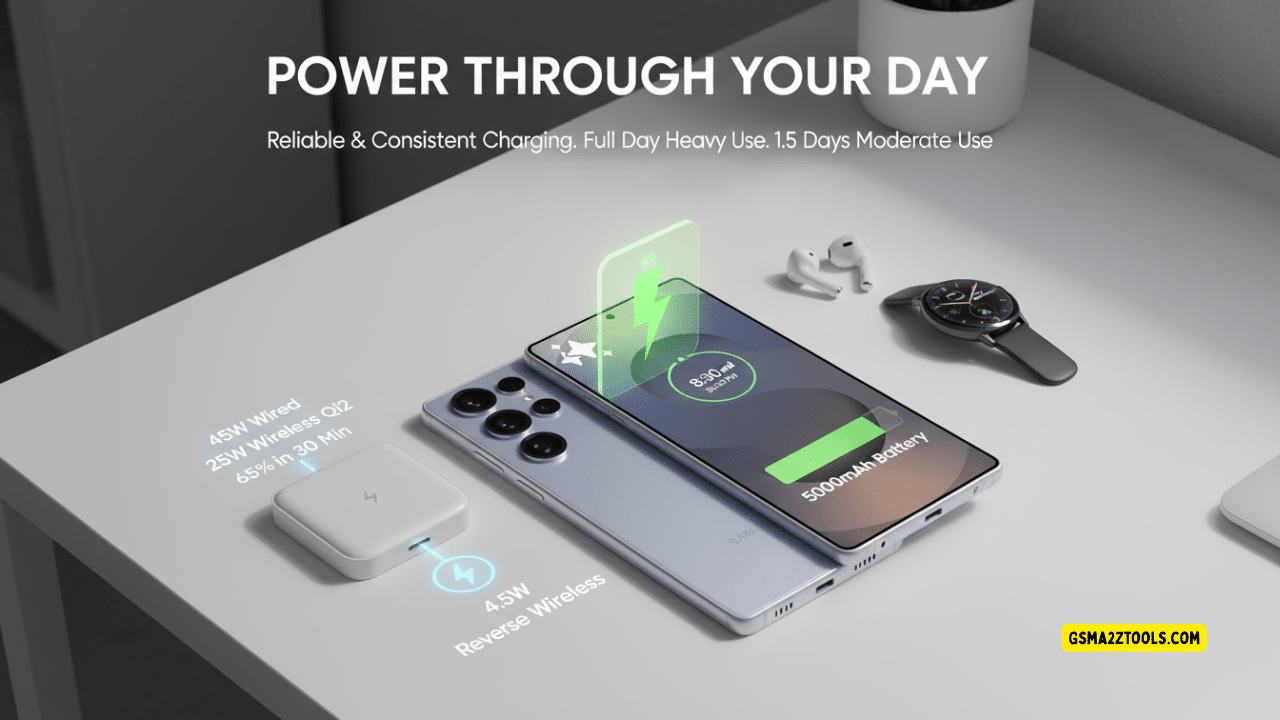 Samsung galaxy s25 ultra review and charging interface showing fast charging and battery performance