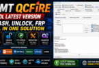 Umt qcfire tool latest version showing flash unlock and frp features for qualcomm devices