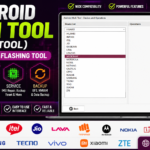 Android multi tool (amt tool) device list showing supported brands including samsung xiaomi huawei oppo and vivo for unlocking and flashing