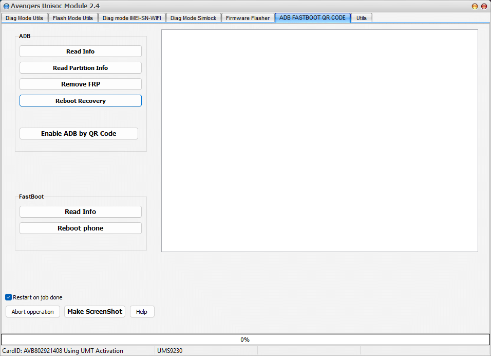 Avengers spreadtrum module adb fastboot tab with remove frp and reboot options